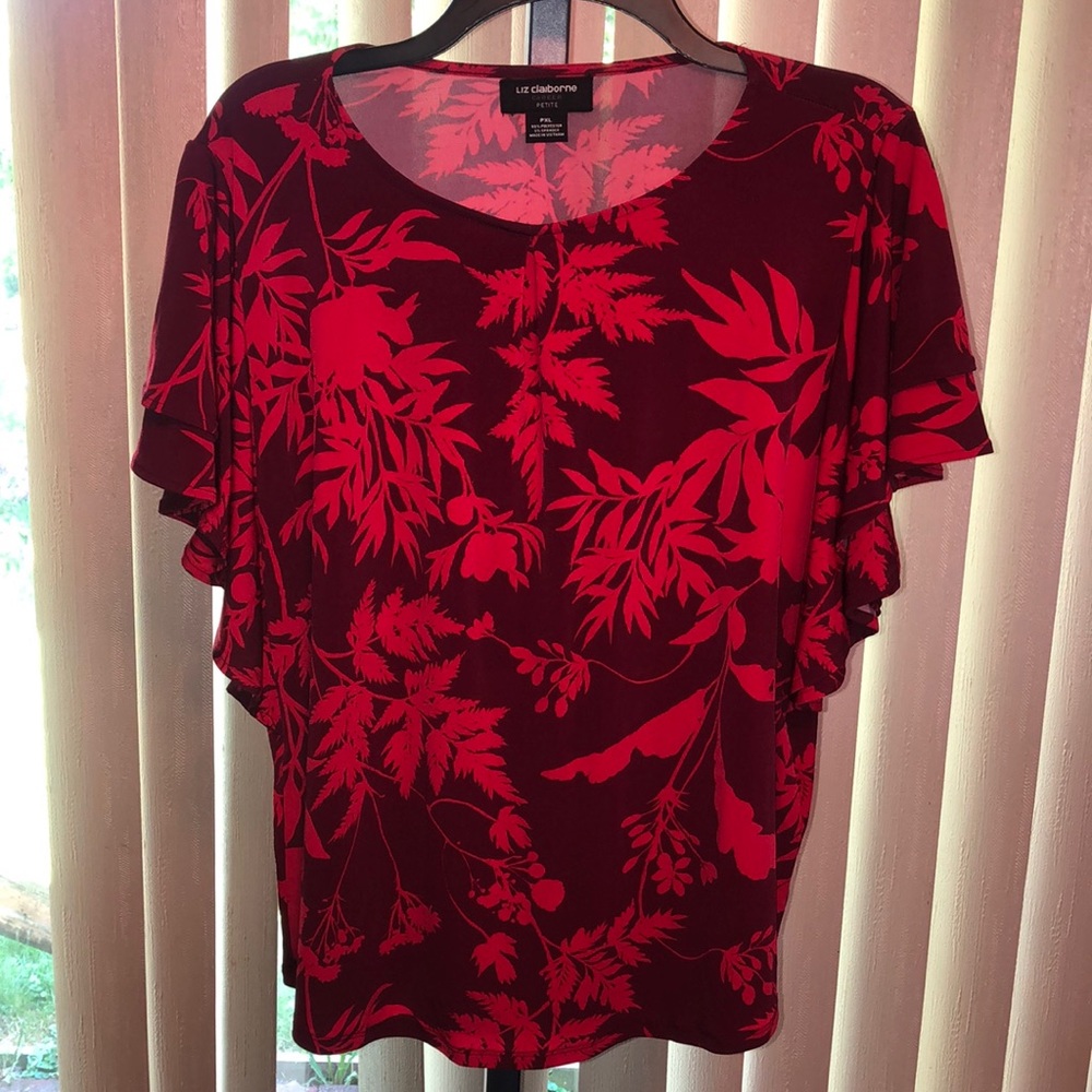 Liz Claiborne petite xl shirt sleeve blouse